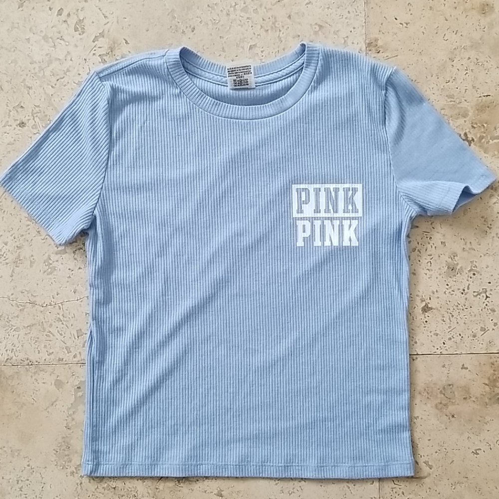 Victoria Secret PINK light blue  t-shirt